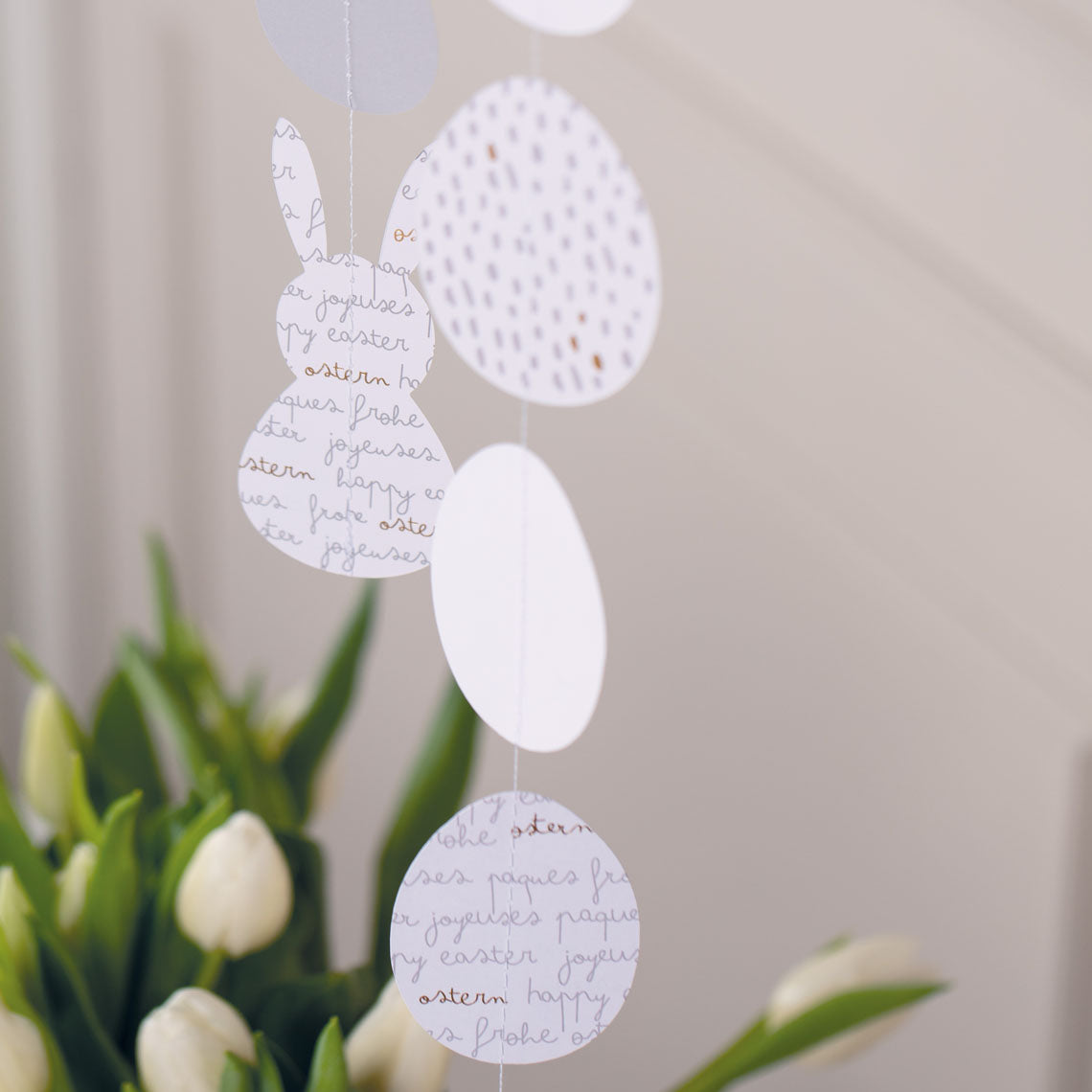 Ostern Papierkette "Häschen" Dekohänger Fensterschmuck - Räder Design