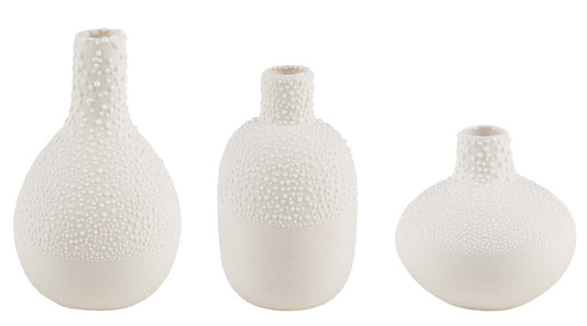 Blumenvasen Mini PERLENVASE 3er Set - Räder Design