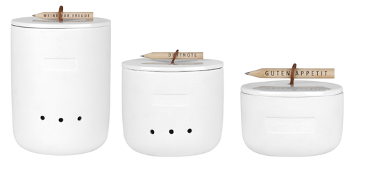 3er Set Aufbewahrungstöpfe Vorratsdosen Vorratsbehälter - Räder Design