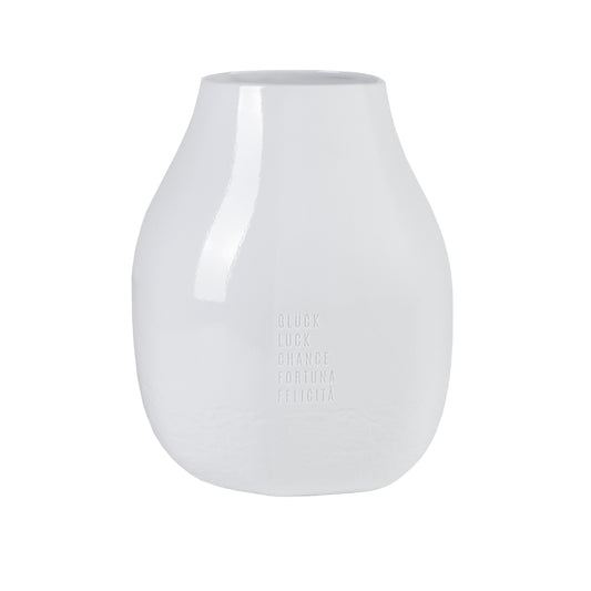 Vase Blumenvase "Glück" 5 sprachig - Räder Design
