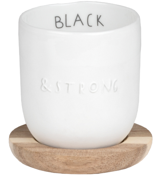 Dining Breakfast kleiner Becher "Black & Strong" 100 ml - Räder Design