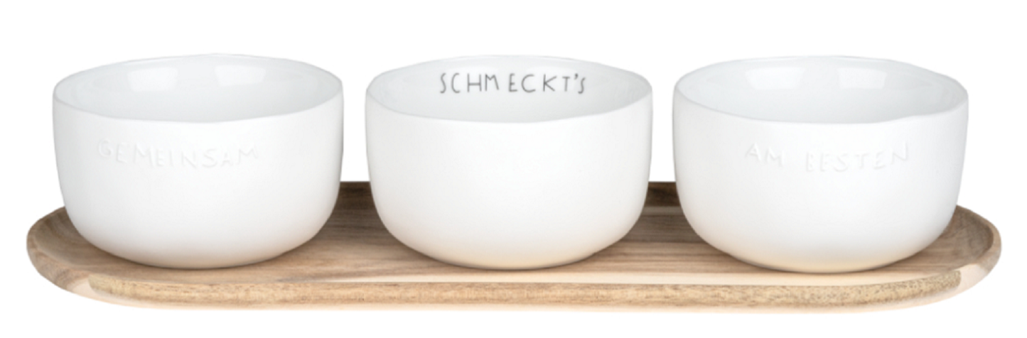 Dining Breakfast Schalen 3er Set "gemeinsam schmeckts am Besten" - Räder Design