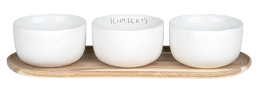 Dining Breakfast Schalen 3er Set "gemeinsam schmeckts am Besten" - Räder Design
