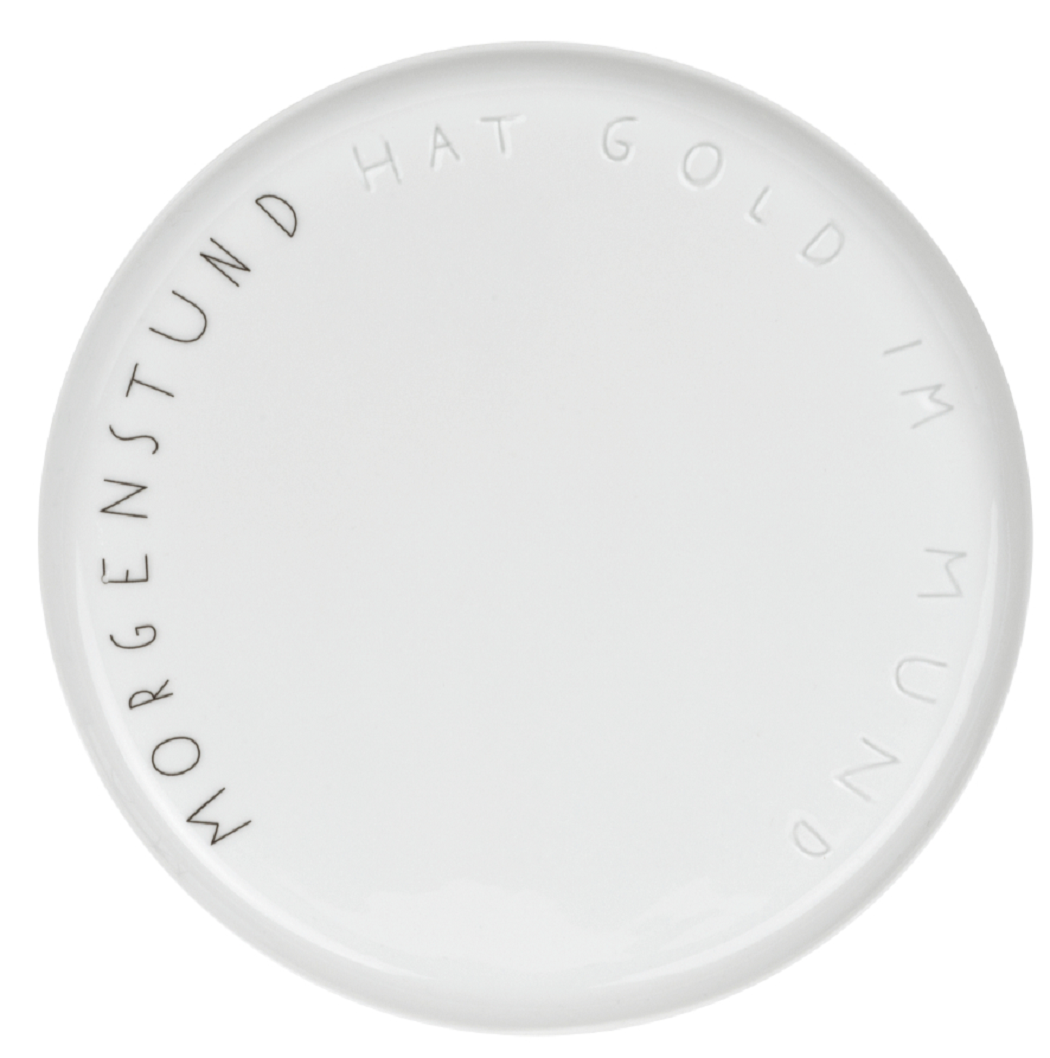 Dining Breakfast Teller "Morgenstund hat Gold im Mund"- Räder Design