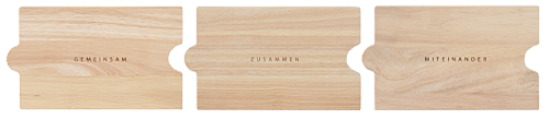 Puzzlebretter 3er Set "Gemeinsam, Zusammen, Miteinander"_Räder Design