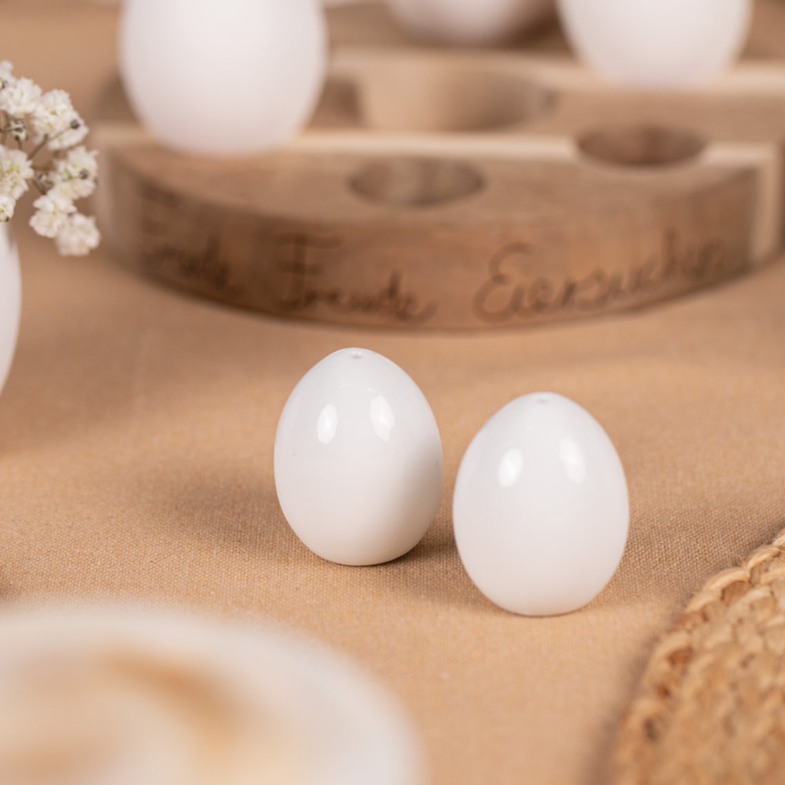 Ostern Mini Salzeier Salzstreuer Ostereier 2er Set Räder Design