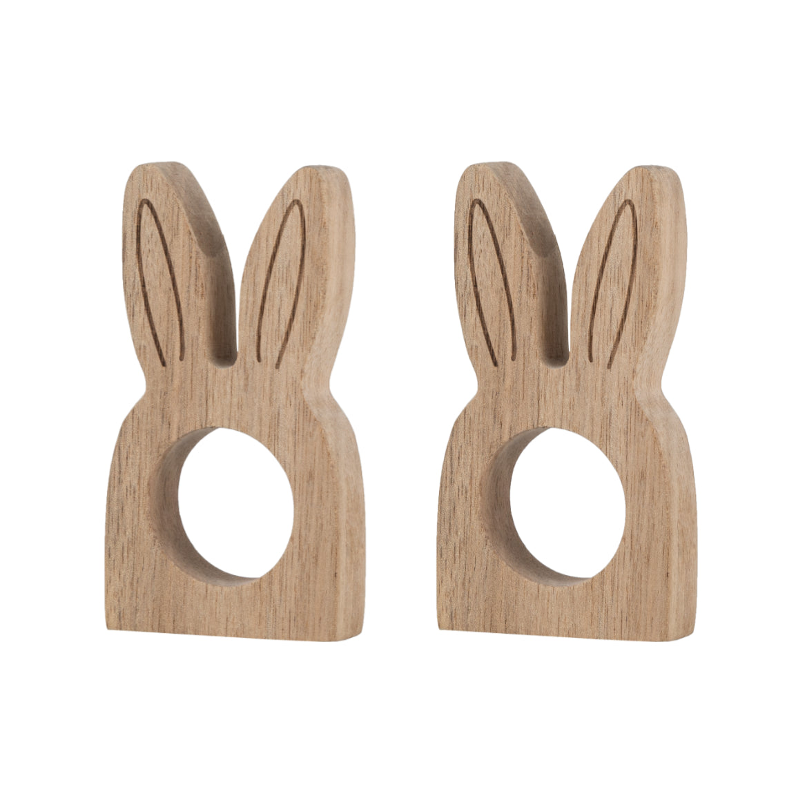 Ostern Holzhasen Dekoration Häschen 2er Set - Räder Design
