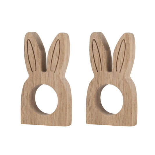 Ostern Holzhasen Dekoration Häschen 2er Set - Räder Design