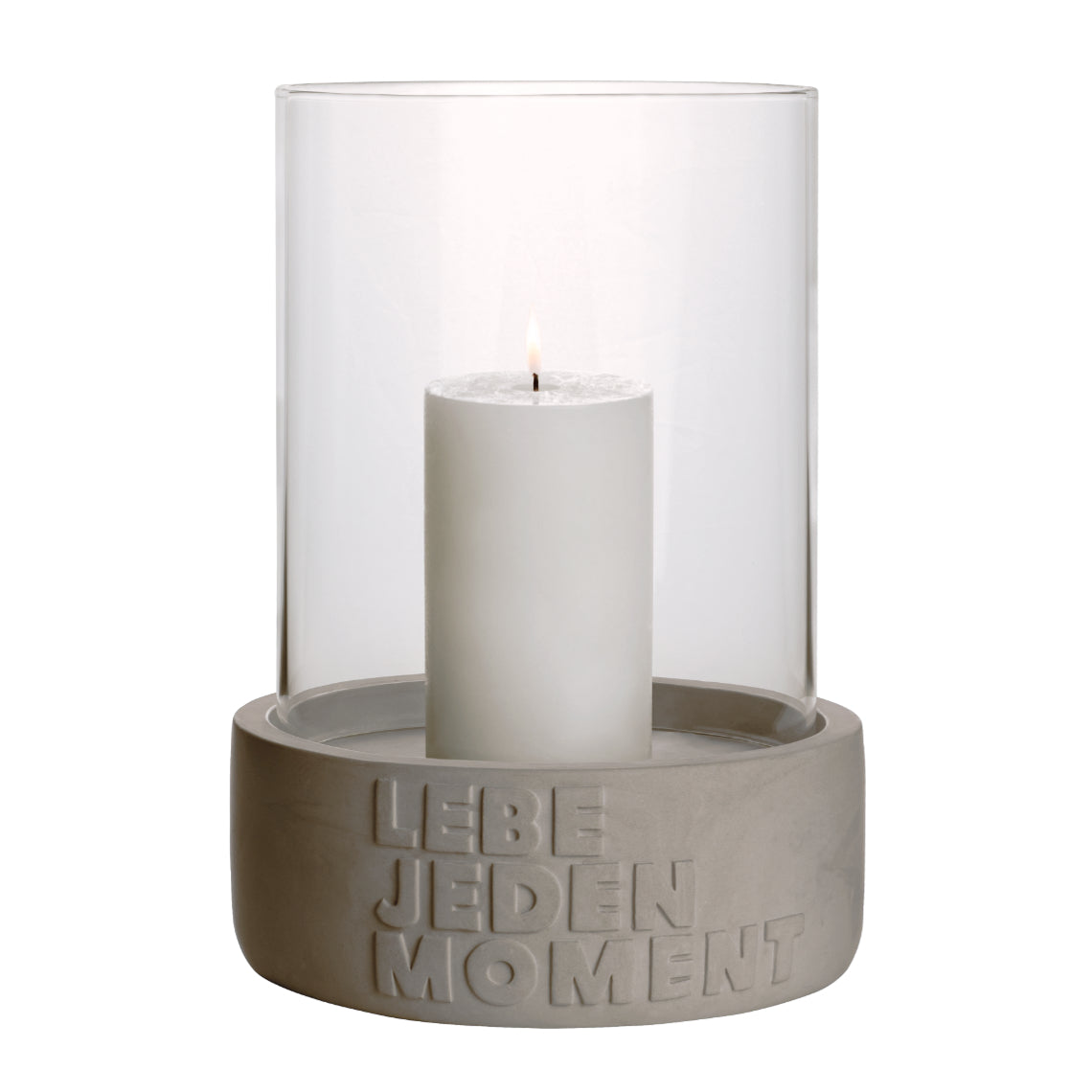 Betonwindlicht Kerzenhalter "Liebe jeden Moment" - Räder Design