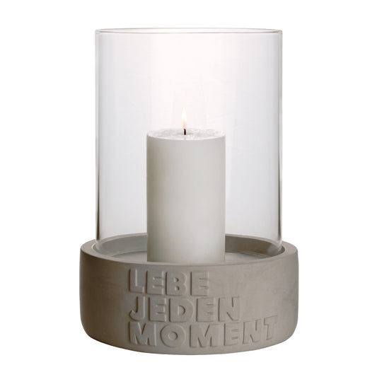 Betonwindlicht Kerzenhalter "Liebe jeden Moment" - Räder Design