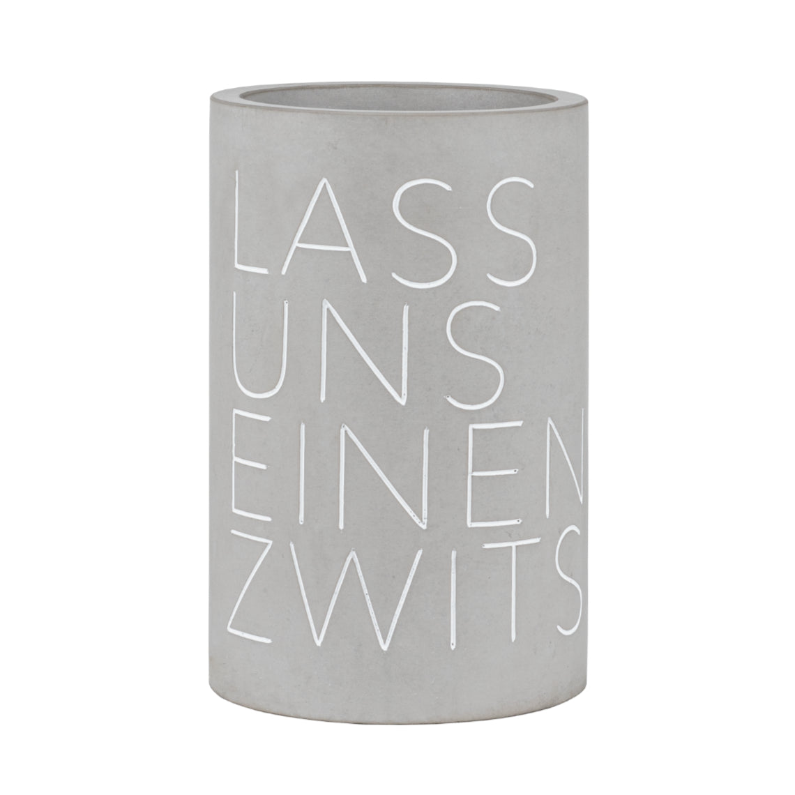 Weinkühler Beton Flaschenkühler "Lass uns einen zwitschern" - Räder Design