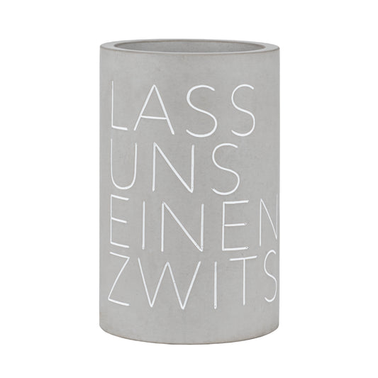 Weinkühler Beton Flaschenkühler "Lass uns einen zwitschern" - Räder Design