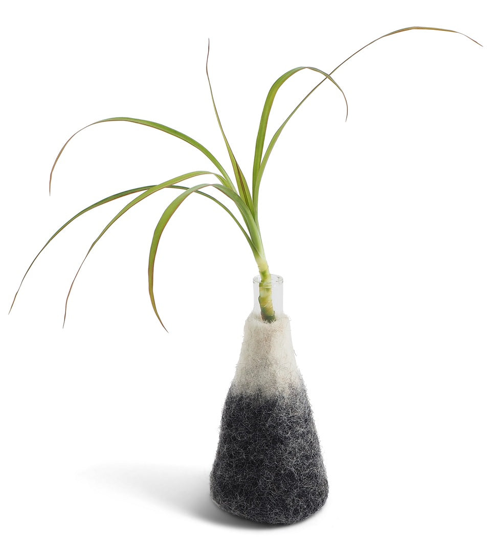 Vase reine Wolle Glas Sand mittel Aveva
