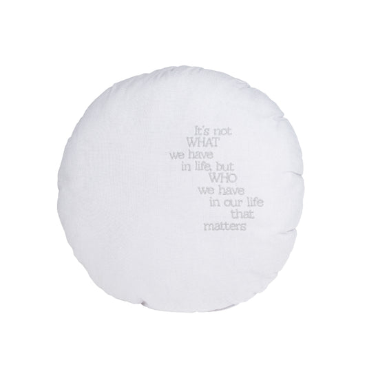Kissen Dekokissen Poesiekissen "It´s not What we have" - Räder Design.