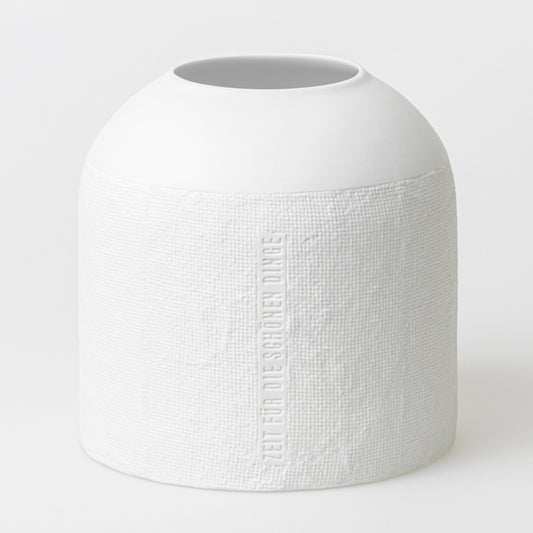Formsprache Vase "Hier und Jetzt" Porzellan Ø 18 cm, H: 21 cm - Räder Design