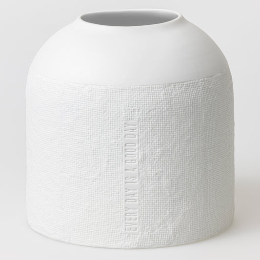 Formsprache Vase "Everyday is a good Day" Porzellan Ø 20,5 cm - Räder Design
