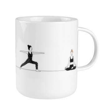 2er Set Geschenktasse und Teller "Joga" - Räder Design