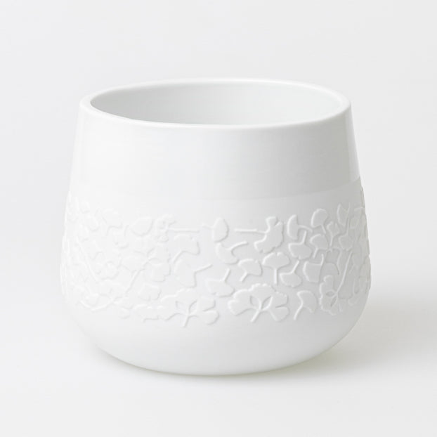 Poesieblumentopf "Ginko" Porzellan Ø 13 cm, H: 15 cm - Räder Design