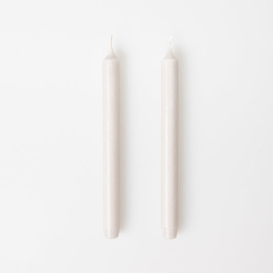 2er Set Wachskerzen Stabkerzen "Leinen" Ø 2,2 cm - Räder Design