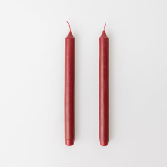 2er Set Wachskerzen Stabkerzen "Burgunder" Ø 2,2 cm - Räder Design