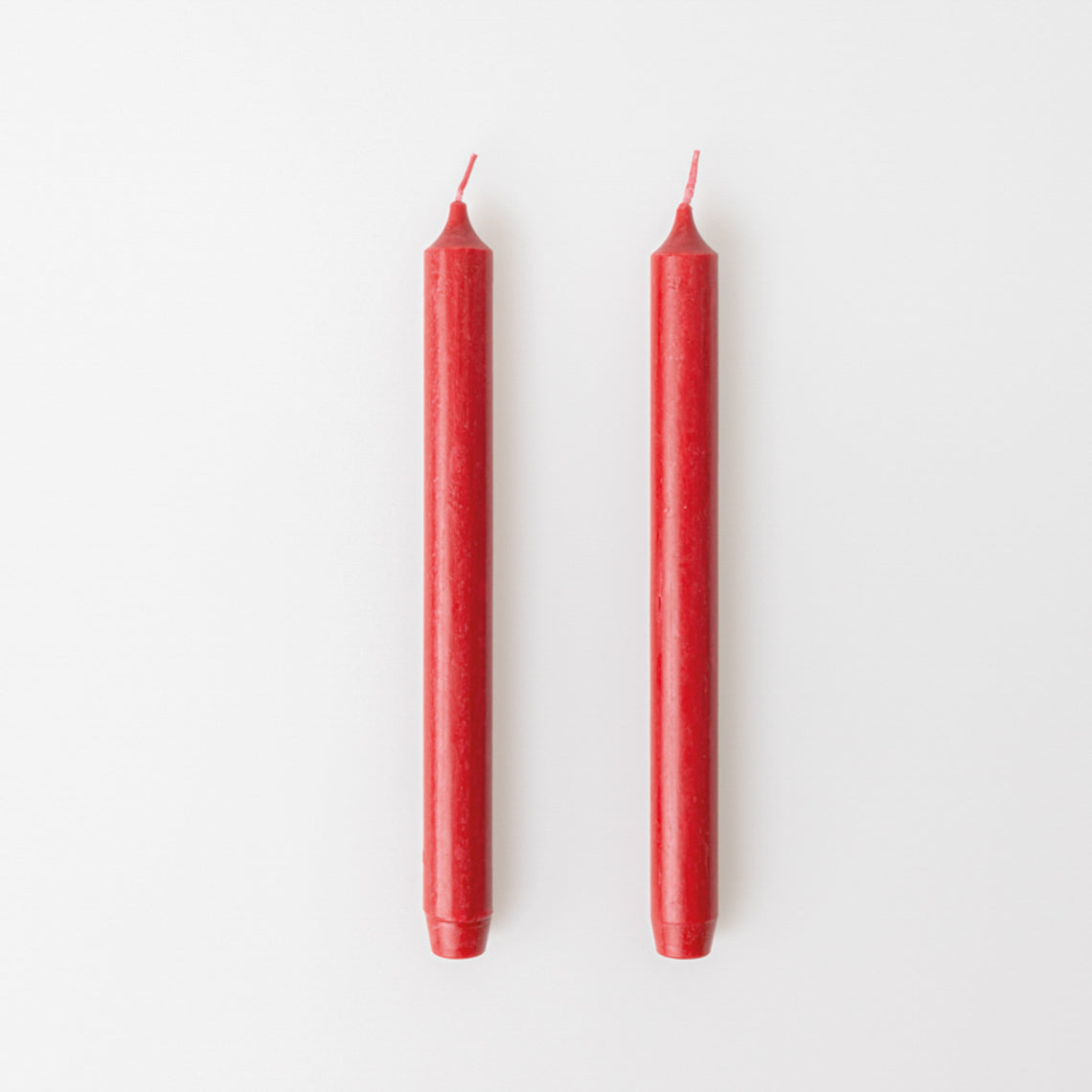 2er Set Wachskerzen Stabkerzen "Rot" Ø 2,2 cm - Räder Design