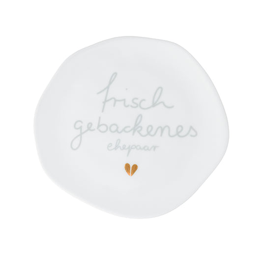 kleiner Teller "frisch gebackenes Ehepaar"