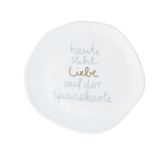 kleiner Teller "heute steht Liebe auf der Speisekarte" - Räder Design