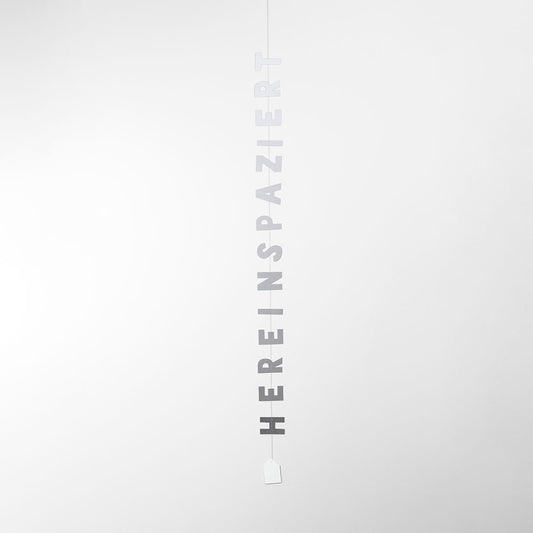 Textkette "Hereinspaziert" Dekokette Papierkette Hängedeko - Räder Design