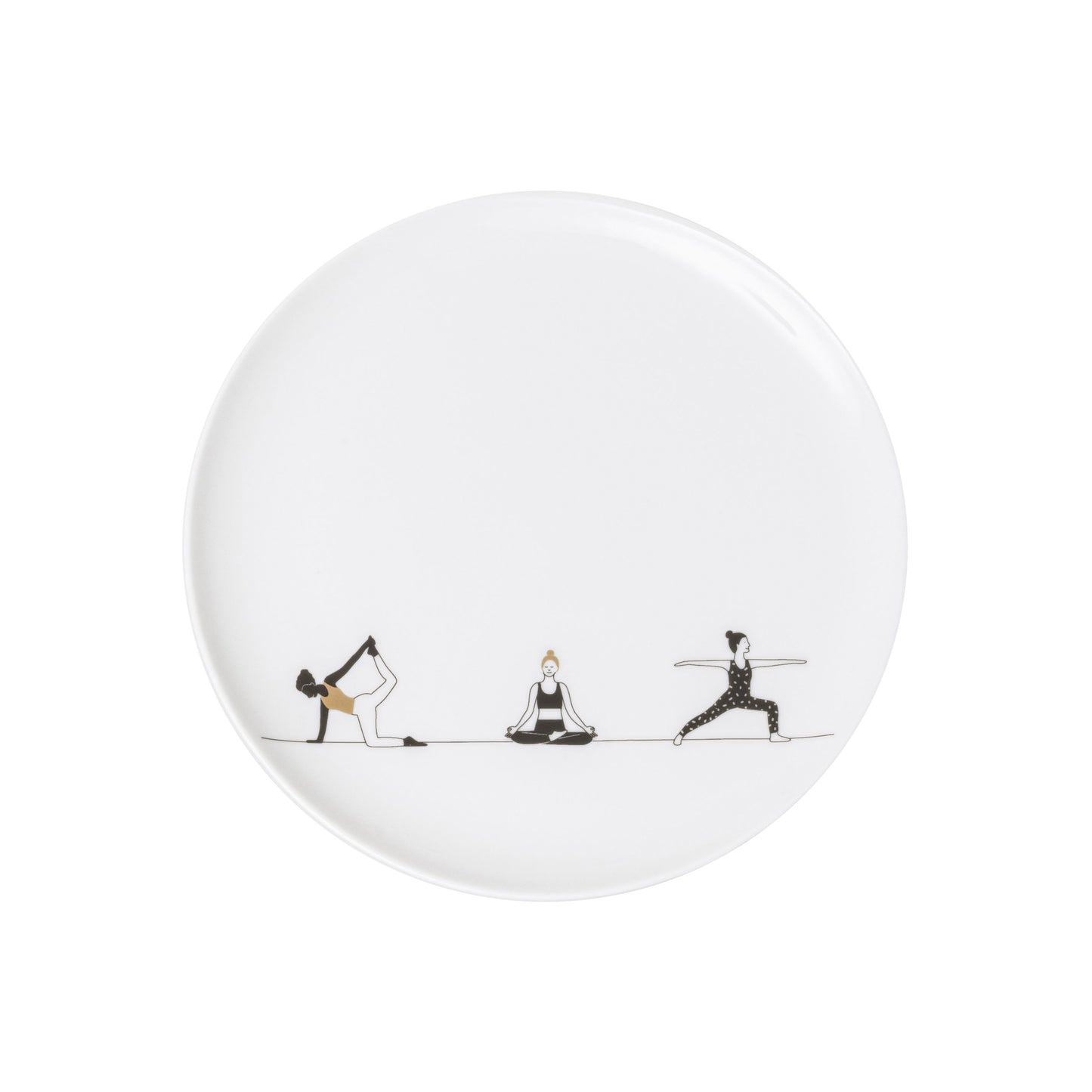 Porzellanteller Geschenkteller "Yoga" Ø ca. 15,5 cm - Räder Design