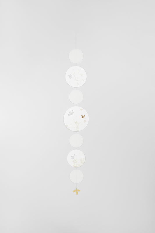 Kreiskette "goldenes Blatt" Papierkette Fensterdekoration - Räder Design
