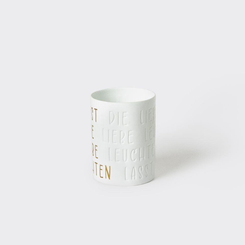 Teelichthalter "Lasst die Liebe leuchten" - Räder Design