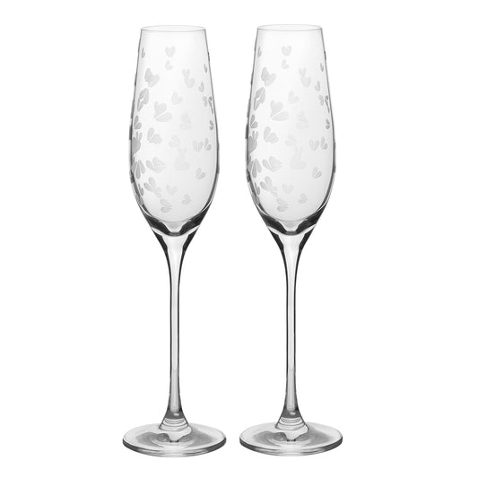 Sektglas 2er Set "Herzen" - Räder Design