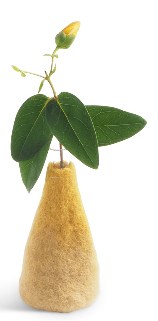 Vase reine Wolle Glas Sand mittel Aveva