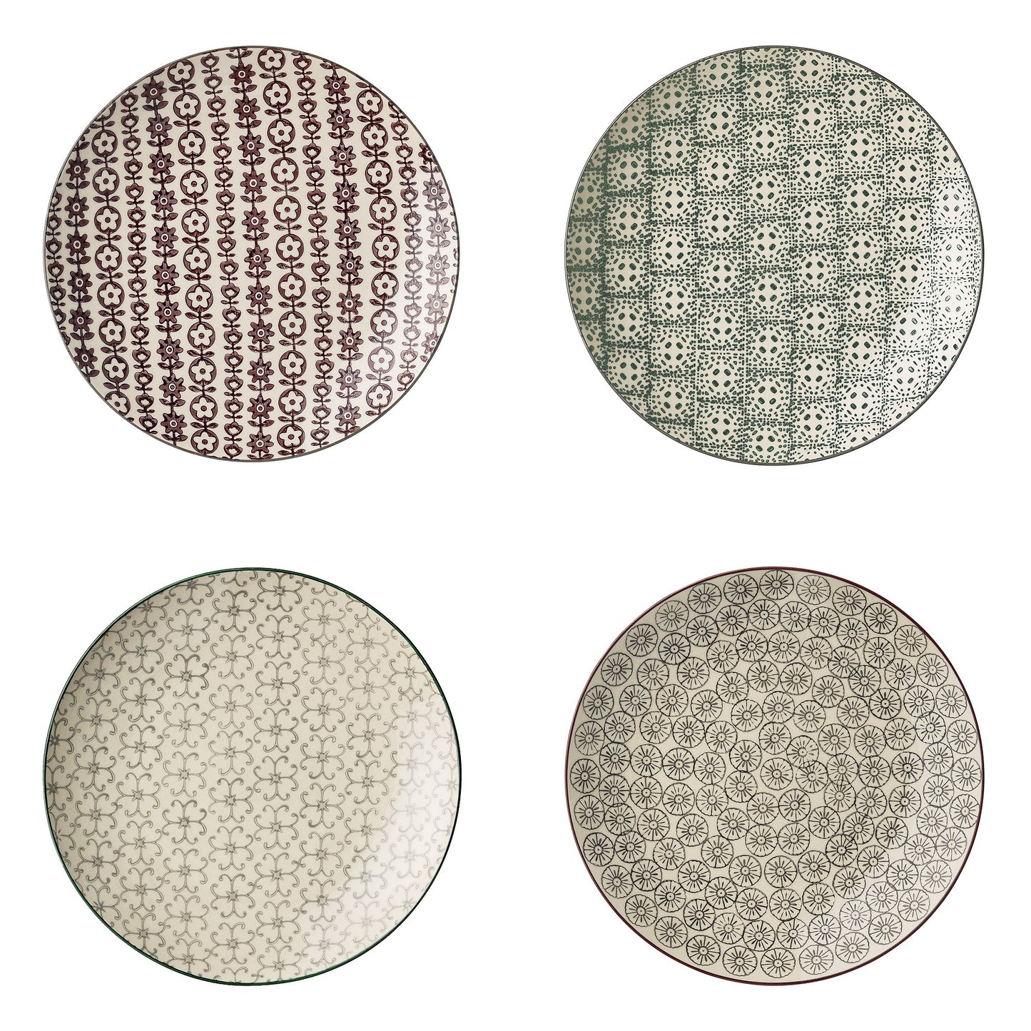 Kuchenteller Teller KARINE PLATES Ø 20 cm 4er Set Bloomingville