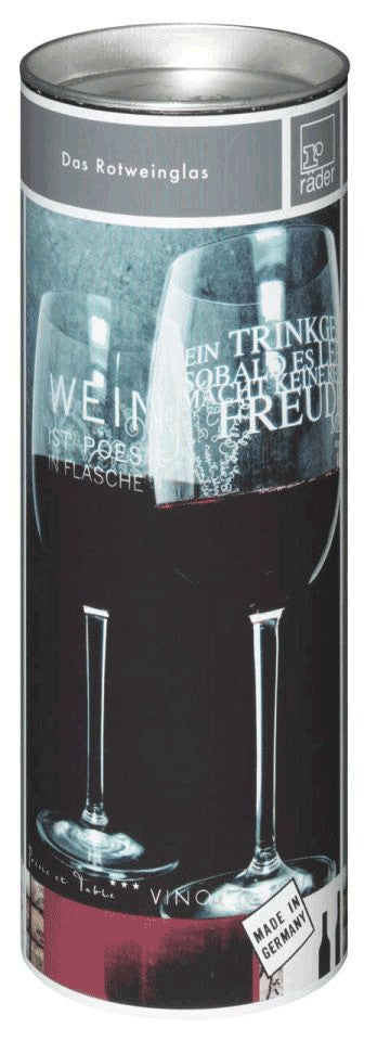 Vino Rotweinglas "Das Leben ist zu kurz" - Räder Design