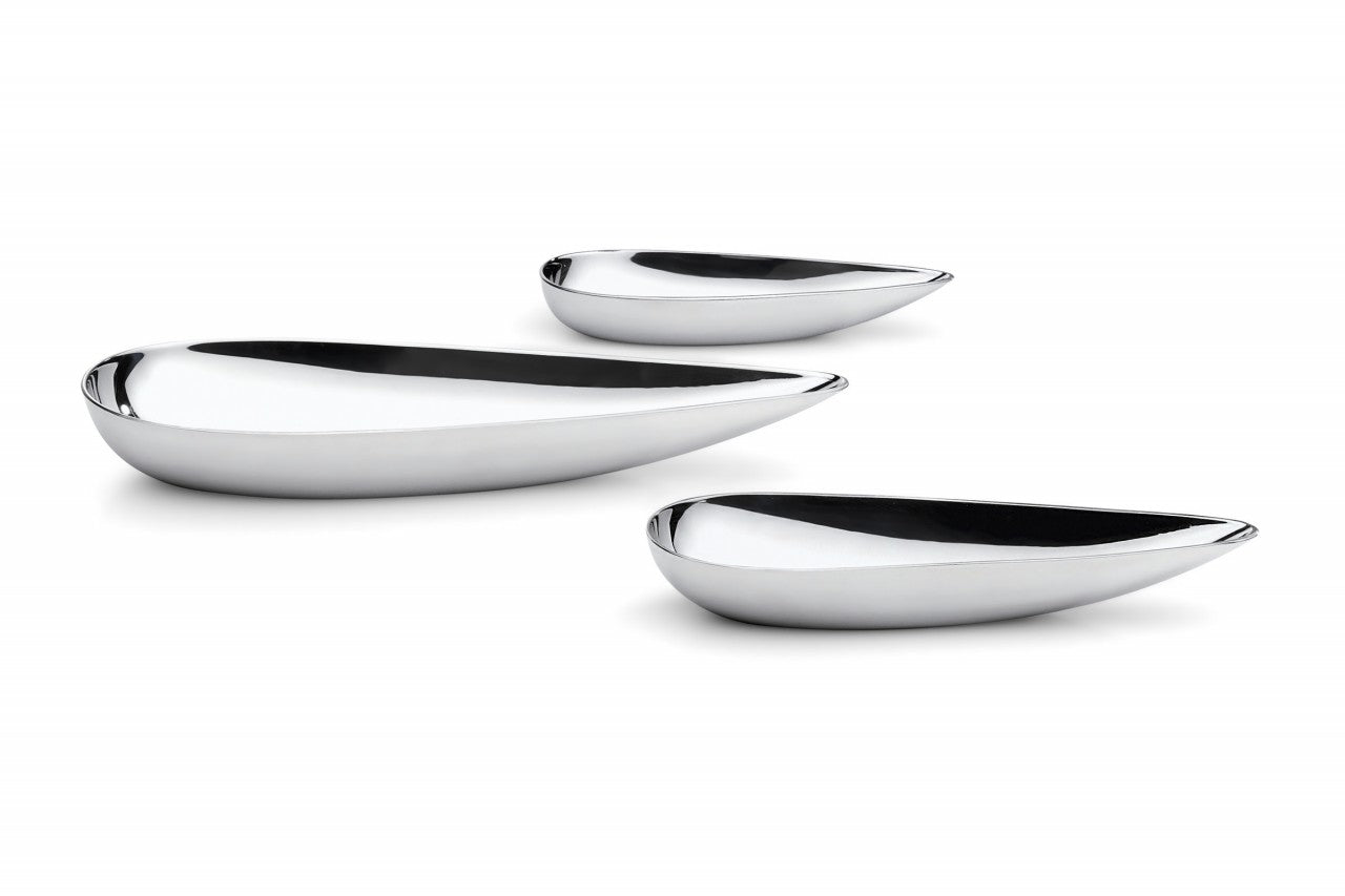 Blob Schalen Set 3tlg. Edelstahl Tropfenform Hochglanz - Philippi Design..