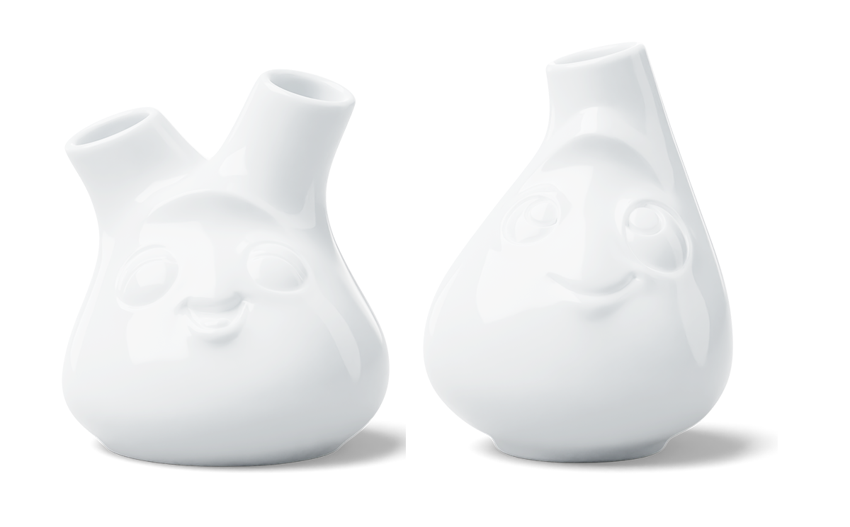 2er Set Vasen "Kess+Putzig" Porzellan - Fiftyeight Products