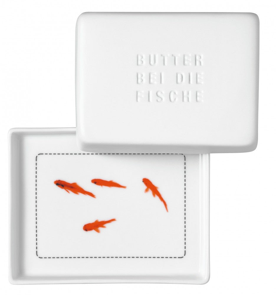 Butterdose Butterbehälter "Butter bei die Fische" - Räder Design