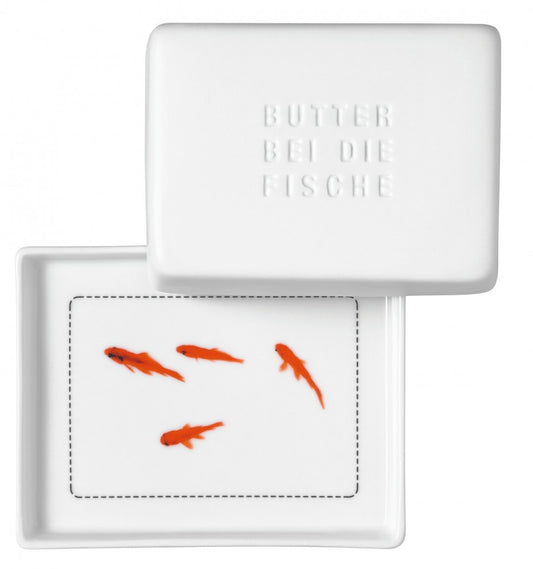 Butterdose Butterbehälter "Butter bei die Fische" - Räder Design