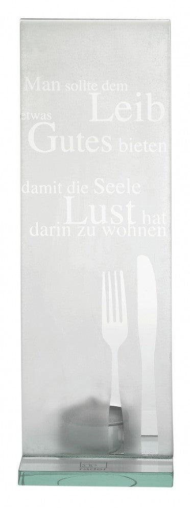 Tischobjekt Teelichthalter Tischdeko aus gefrostetem Glas - Räder Design