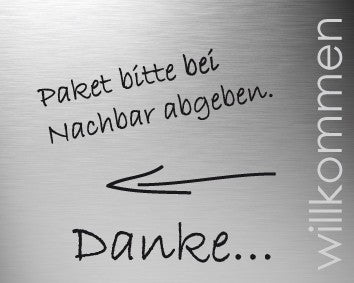 DOOR TALK Türschild Edelstahl selbstklebend beschriftbar Artikel Design