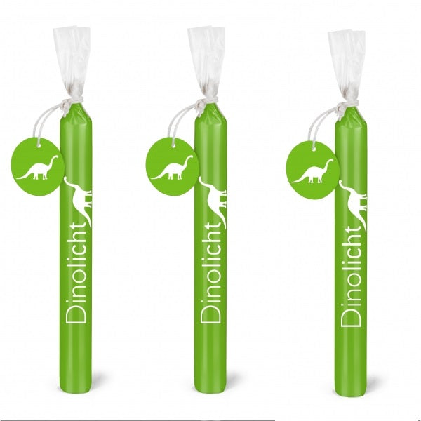 Wünschelicht Kerze "Dino" Kinder Kerzenset 3er Set Bulla Design