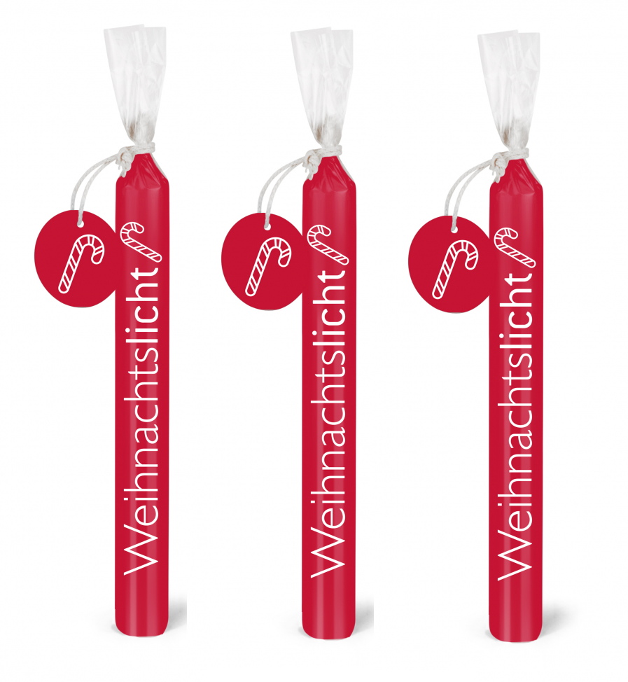 Weihnachtslicht "zuckerstange farbig" 3er Set - Bulla Design