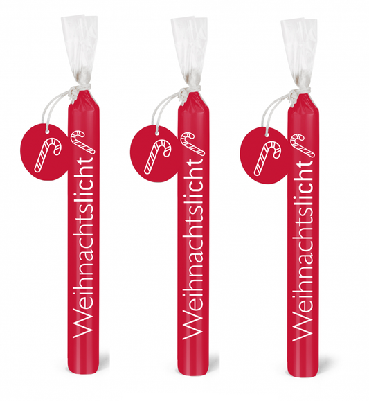 Weihnachtslicht "zuckerstange farbig" 3er Set - Bulla Design