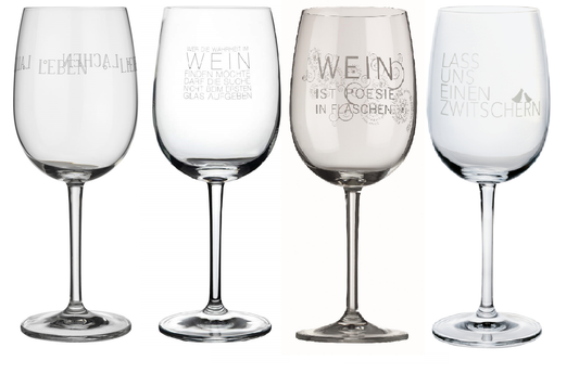 Weingläser "Vino Apero" 4er Set Rotweinglas - Räder Design