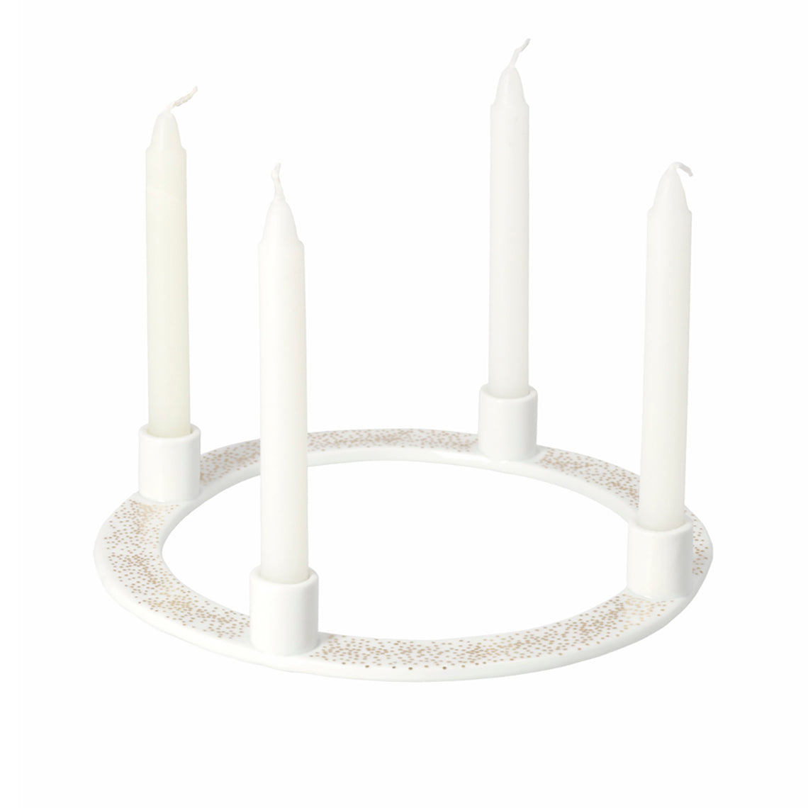 Kerzenkranz Adventskranz goldene Punkte - Räder Design