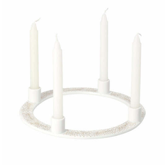 Kerzenkranz Adventskranz goldene Punkte - Räder Design