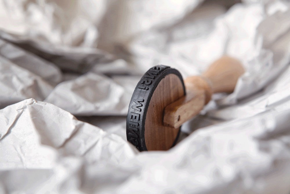 Motivstempel Stempelroller GESCHENKE SIND BOTEN DER FREUNDSCHAFT Paper & Poetry Räder