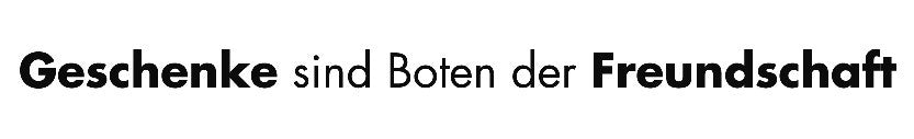 Motivstempel Stempelroller GESCHENKE SIND BOTEN DER FREUNDSCHAFT Paper & Poetry Räder