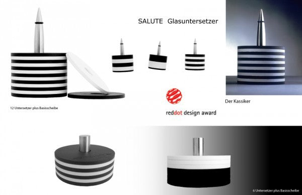 SALUTE Glasuntersetzer Artikel Design